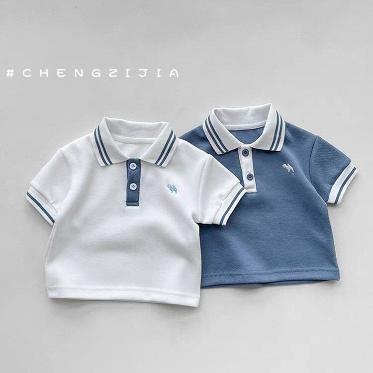 طقم قميص بولو وشورت للأولاد - Image 2