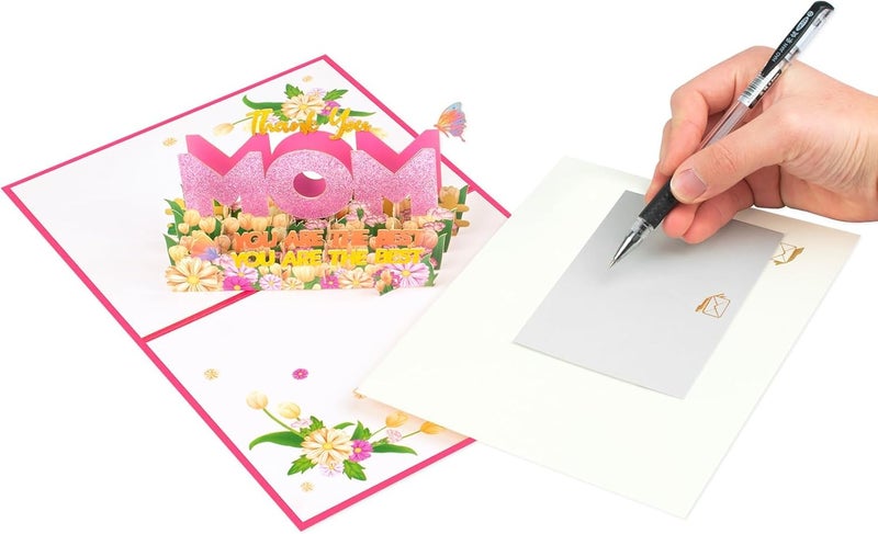 KASTWAVE 3D Pop-Up Greeting Card For Best Mom - Perfect Birthday & Mother'S Day Card With Blank Note & Envelope - Unique Popup Design For Celebrating Mom'S Special Day - Image 4