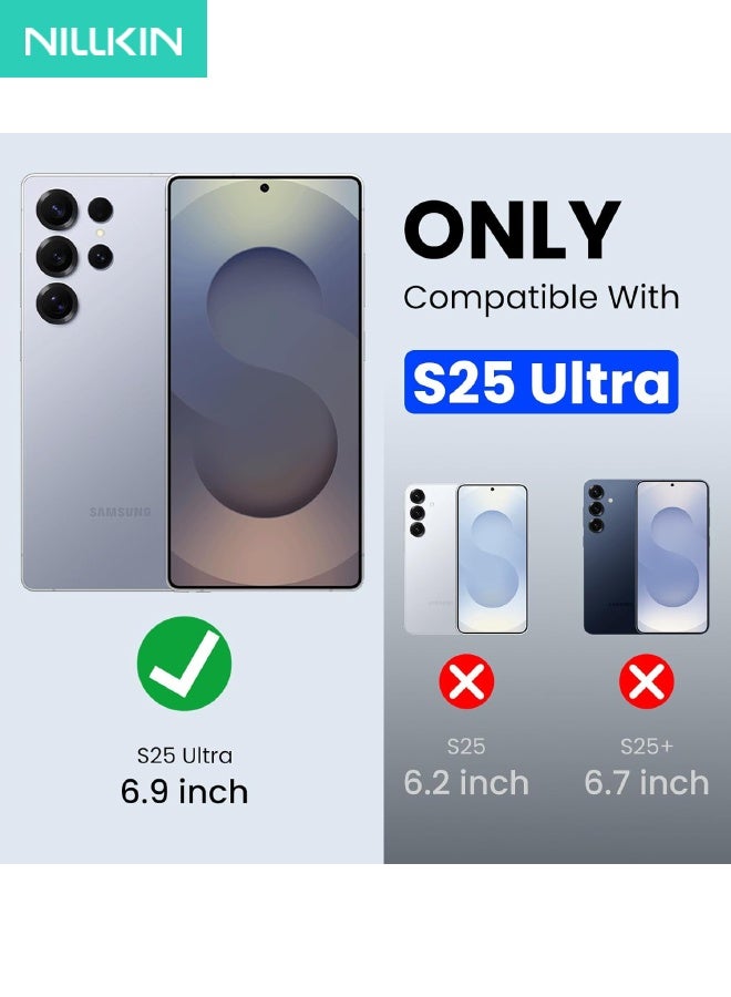 نيلكين جراب Samsung Galaxy S25 Ultra مع غطاء للكاميرا، [حماية العدسة] جراب هاتف نحيف مقاوم للصدمات ومضاد للصدمات لهاتف Galaxy S25 Ultra مقاس 6.9 بوصة، أسود - Image 2