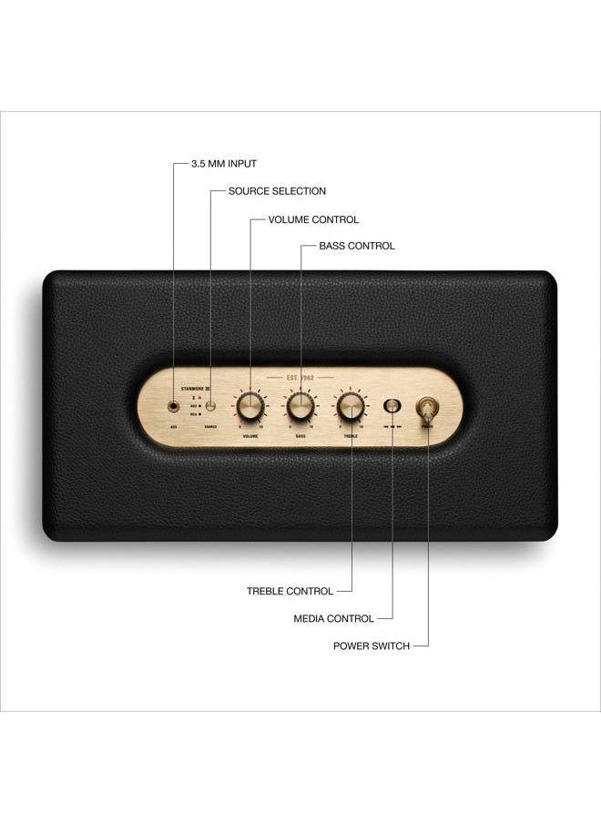 Marshall Stanmore III Bluetooth Wireless Speaker,Black  - Image 3