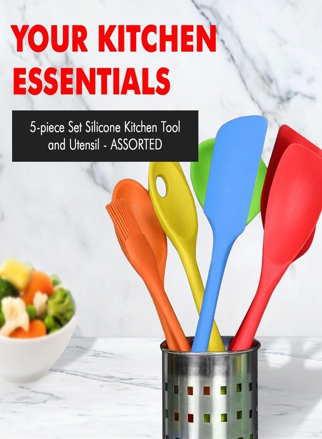 شيف كرافت مجموعة أدوات مطبخ سيليكون فاخرة متعددة الألوان من شيف كرافت، 5 قطع (42086) - Image 2