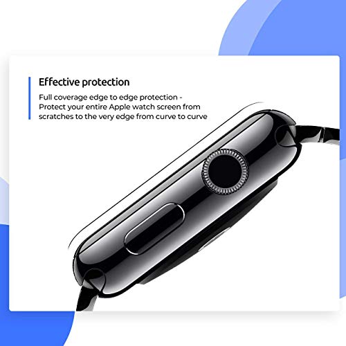 Mizi® iWatch Series 4/5 44mm Curved Screen Protector Tempered Glass Screen Guard Film (1 Pack, 20D, Clear, HD Matte, Anti-Glare, Anti Bubble, Full Coverage, case Friendly) - Installation Kit - Image 3