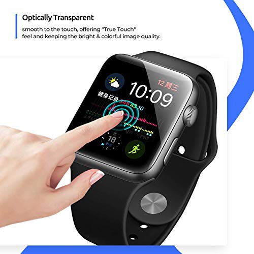 Mizi® iWatch Series 4/5 44mm Curved Screen Protector Tempered Glass Screen Guard Film (1 Pack, 20D, Clear, HD Matte, Anti-Glare, Anti Bubble, Full Coverage, case Friendly) - Installation Kit - Image 5
