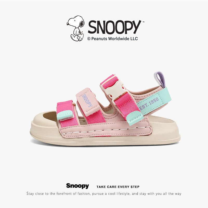 Snoopy Children'S Sandals Summer Covered Toe Sneaker Girls Soft Bottom Beach Shoes - Image 2