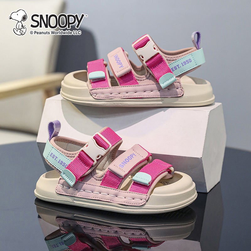 Snoopy Children'S Sandals Summer Covered Toe Sneaker Girls Soft Bottom Beach Shoes - Image 4