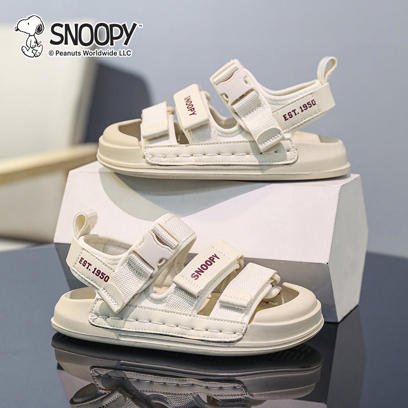 Snoopy Children'S Sandals Summer Covered Toe Sneaker Girls Soft Bottom Beach Shoes - Image 3