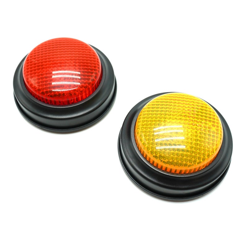 Gelabur 2Pack Buzzers for Trivia Games Answer Buzzers for Classroom Family Feud Jeopardy Buzzer Game Buzzers with Lights and Sound for Classroom - Image 2