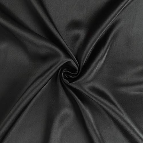 Oussum Satin Silk Pillowcase Cover Soft and Comfortable Hair & Skin Envelop Closure Home Decor Single Pcs with Free Scrunchie (Black, Lumbar Size (16"x24") - Image 5