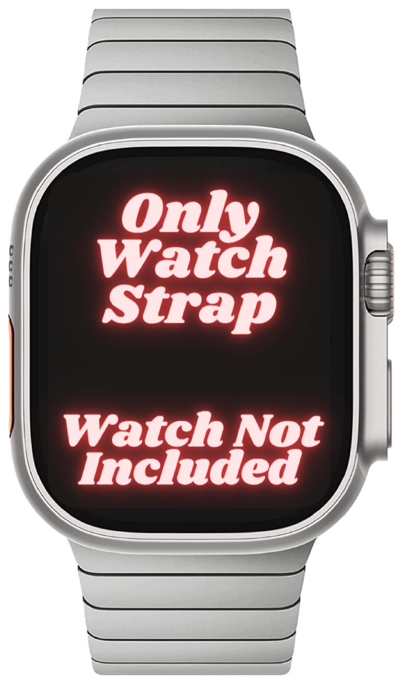 PEFKO PSS36 Hybrid Stainless Steel Watch Bands Compatible With Apple iWatch Series 8 Ultra (49mm) | iWatch Series 8 / 7 (45mm) | Series SE2 / 6 / SE / 5 / 4 (44mm) | Series 3 / 2 / 1 (42mm) | Strap Perfect For Casual For Men | Women | Unisex ([ ROLX ] SILVER) - Image 2