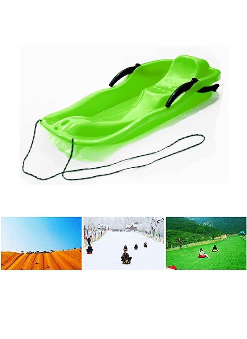 DubaiGallery Outdoor Sports Plastic Skiing Boards Sled Luge Snow Grass Sand Board Ski Pad Snowboard With Rope For Double Person  - Image 1