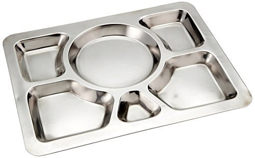 Winco 6-Compartment Mess Tray, Style A - Image 1