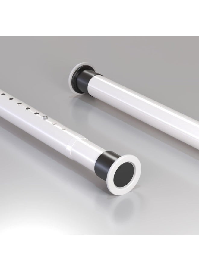 YQbest عمود ستارة دش قابل للتعديل 110-160 سم بيج مع زنبرك توتر بدون حفر من الفولاذ المقاوم للصدأ سهل التركيب قضيب ملابس غير قابل للصدأ في الخزانة المطبخ - Image 1