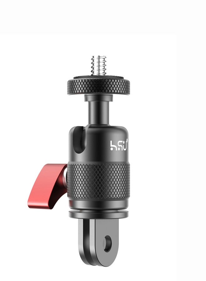 HSU 360 Degree Rotation Camera Tripod Mount Adapter, 1/4"- 20 Camera Mount, Tripod Adapter Compatible with GoPro/Sony/Sjcam/ Insta360 X3/X2/X/RS/R and Other Cameras (Black) - Image 1