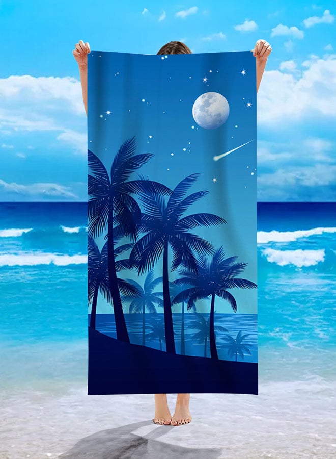 شبيلي منشفة شاطئية كبيرة الحجم من الألياف الدقيقة مقاومة للرمل وسريعة الجفاف، منشفة سفر وبركة سباحة فائقة النعومة وخفيفة الوزن قابلة للغسل في الغسالة، قياس ‎150 × 75‎ سم، عالية الامتصاص للبالغين والأطفال للشاطئ والسباحة والتخييم - Image 3