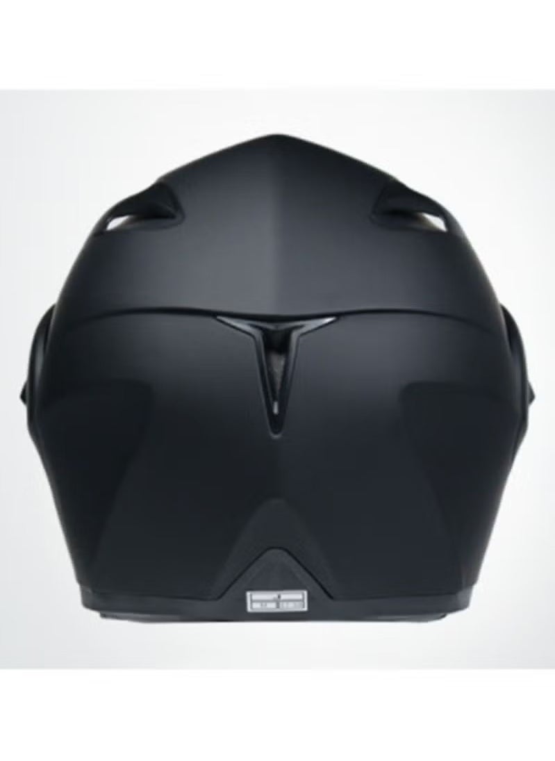 Generic - Motorcycle Helmet Full Face Multipurpose Racing Helmet Unisex Matte Black M - Image 1