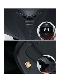 Generic Motorcycle Helmet Full Face Multipurpose Racing Helmet Unisex Matte Black M  - Image 3