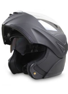 Generic Motorcycle Helmet Full Face Multipurpose Racing Helmet Unisex Matte Black M  - Image 2