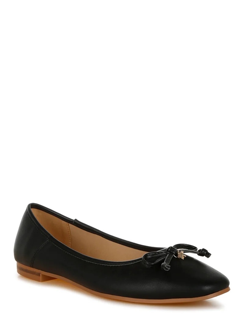 London Rag Faux Leather Casual Ballerinas in Black