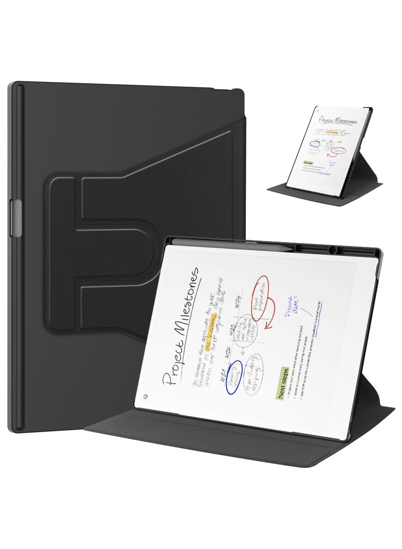 general Case for Remarkable Paper Pro 11.8" Released 2024, PU Leather Book Folio Smart Cover with Pencil Slot, 360° Rotating Kickstand Protective Cover, Lightweight Hard Back Shell - Image 1