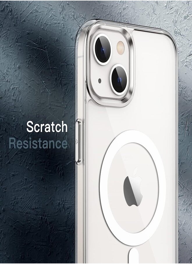 Generic - Magnetic Case for (iPhone 13) 6.1 Inch, Compatible with MagSafe Wireless Charging, Anti-Scratch Bumper Cover (Clear), TPU - PC - Image 1