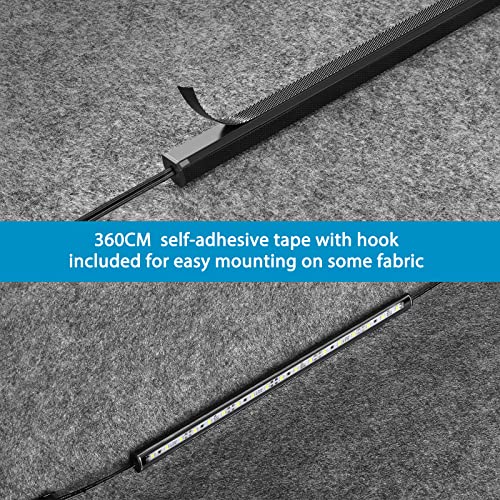 Litever LED Safe Lighting Kit. Door Control Activated. 6 pcs Slim 12 inch Light Bars. Linkable Extendable Plug-in for Gun Safe, Closet, Showcase, in-Cabinet Under Counter Pantry. Daylight 5000K - Image 4