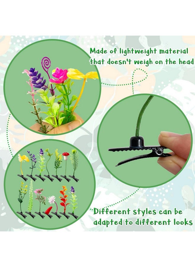 Haawooky 100 Pieces Bean Sprout Hair Clips,Mixed Style Plant Hairpins,Funny Plant Hairpins Hair Accessories for Women,Girls,Kids,Home Party,School - Image 3