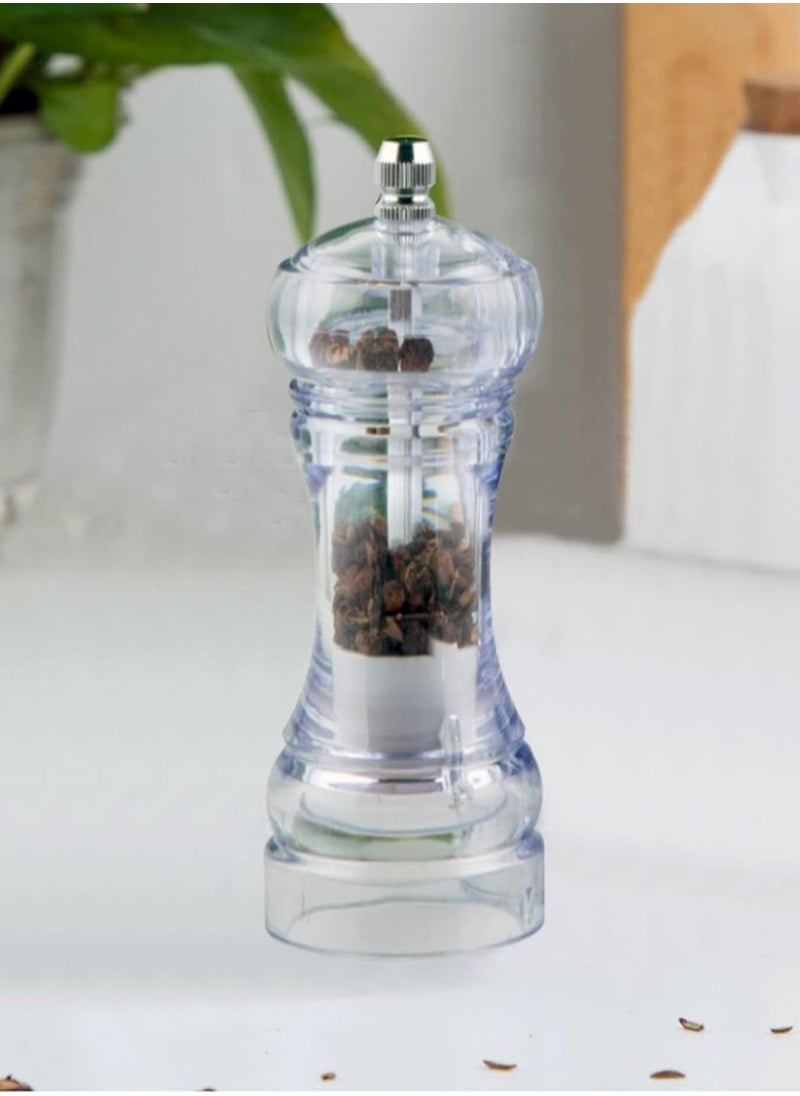 BLACKSTONE Acrylic Pepper Mill, Pepper Grinder Manual With Strong Adjustable Ceramic Grinders Bpg4103 Small 4"  - Image 1