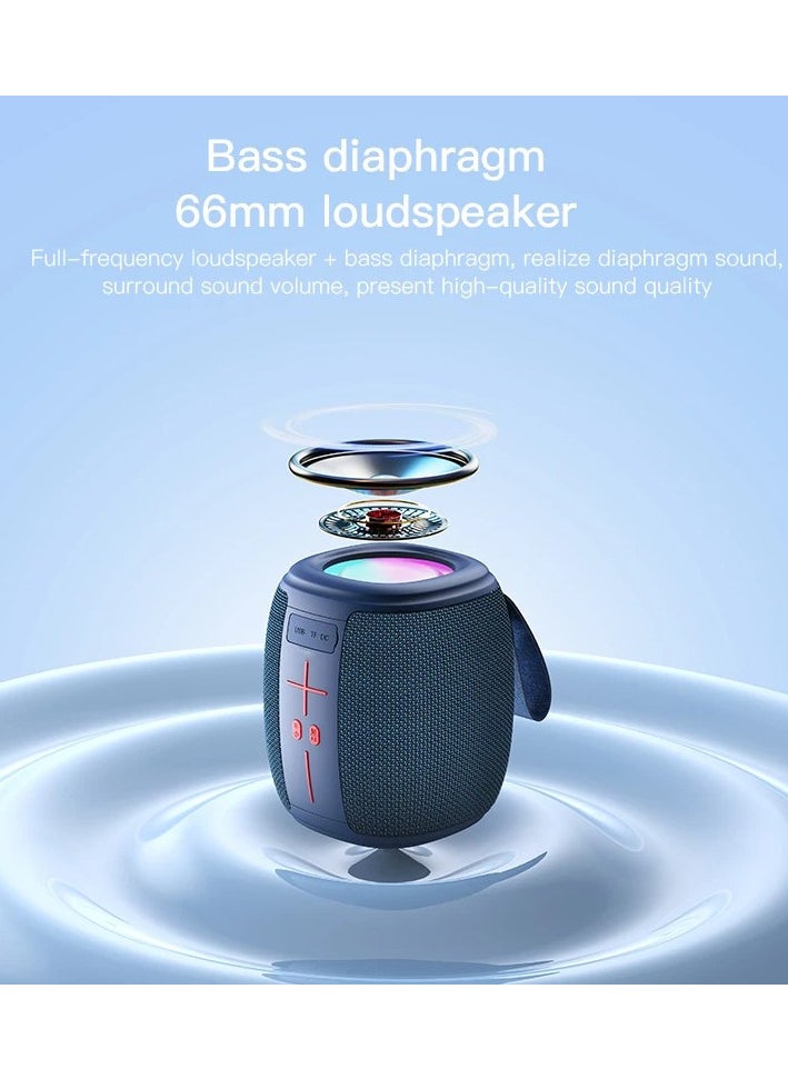 Roller Nitro 1 Blue IPX5 Waterproof Speaker Compatible With Bluetooth And True Wireless RGB Lights Built In Microphone 10W