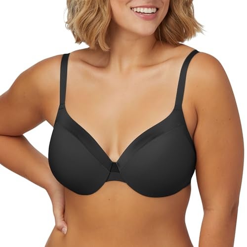 Maidenform Women's Comfort Devotion Tailored Full Coverage T-Shirt Bra 09436, Black, 34B - Image 1