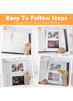 HASTHIP HASTHIP® Photo Album - Self Adhesive Scrapbook Album for 4x6 5x7 8x10 Pictures, Linen Cover with 40 Pages DIY Photo Book, Birthday Gifts for Women Mom Family Baby Wedding Travel (11.5"x10.6", Grey)  - Image 4