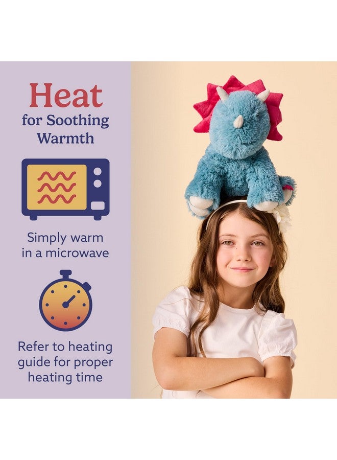 warmies Microwavable & Weighted Stuffed Animals, Triceratops - Heated Stuffed Animal Plushie for Warmth & Comfort - Cute Soft Plush Toys for Adults & Children (Boys, Girls, Babies & Toddlers) - Image 4
