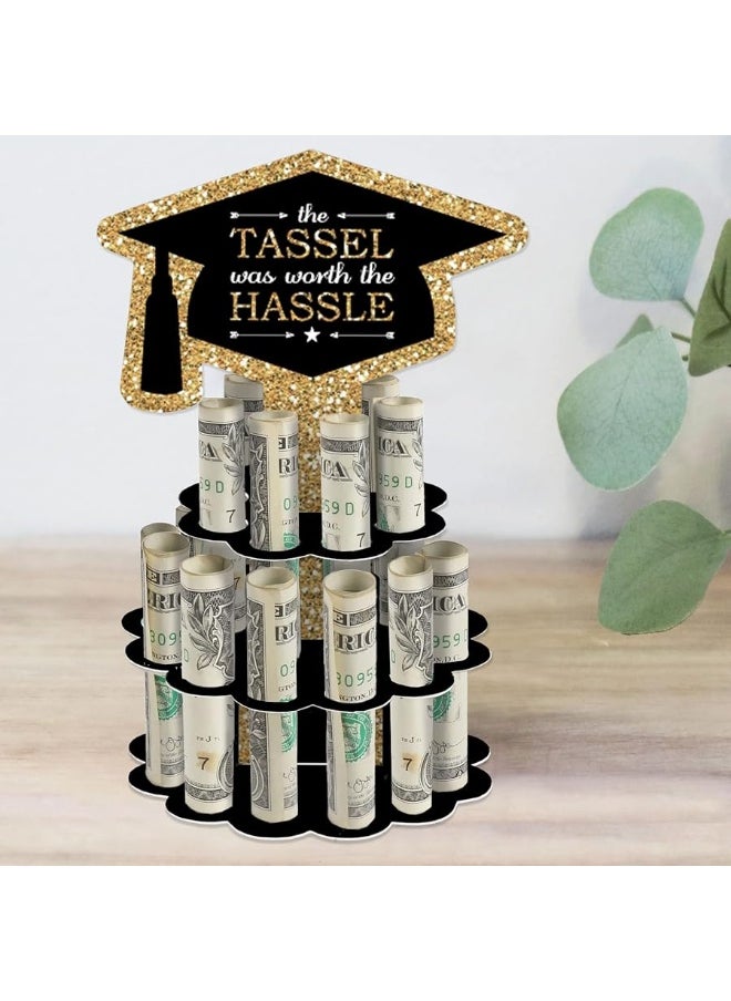 Big Dot of Happiness Big Dot of Happiness Tassel Worth The Hassle - Gold - DIY Graduation Party Money Holder Gift - Cash Cake  - Image 2