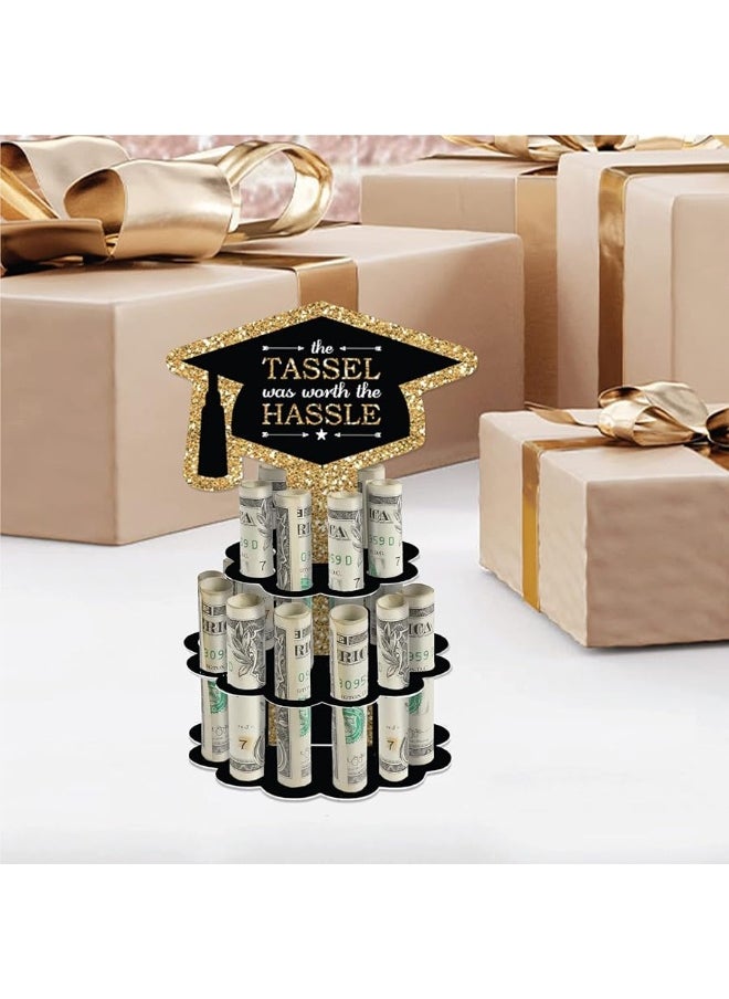 Big Dot of Happiness Big Dot of Happiness Tassel Worth The Hassle - Gold - DIY Graduation Party Money Holder Gift - Cash Cake  - Image 5