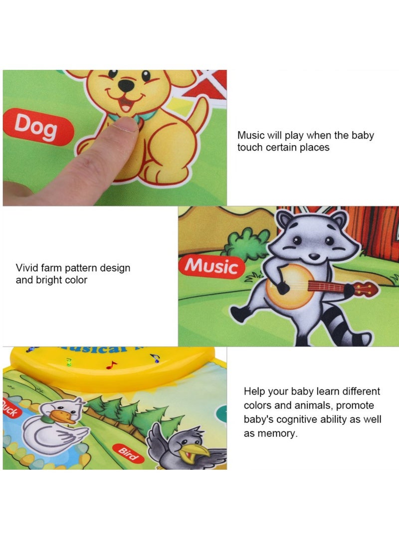 SOLARAE Musical Dance Mat for Kids, 60 x 39 cm Piano Music Carpet, Educational Crawling Mat for Babies, Fun Musical Toy Gift for Children - Image 3