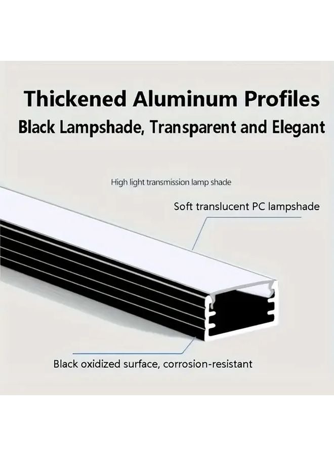 10Pcs LED Aluminum Channel System 19.69 Inch Milky White Diffuser Cover Easy Install - Image 3