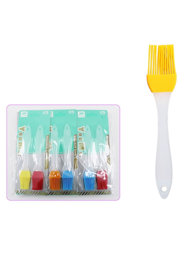 YOUMEI Color Silica Gel Brush 2Pcs/Card With Clear Handle Mix Color  - Image 3
