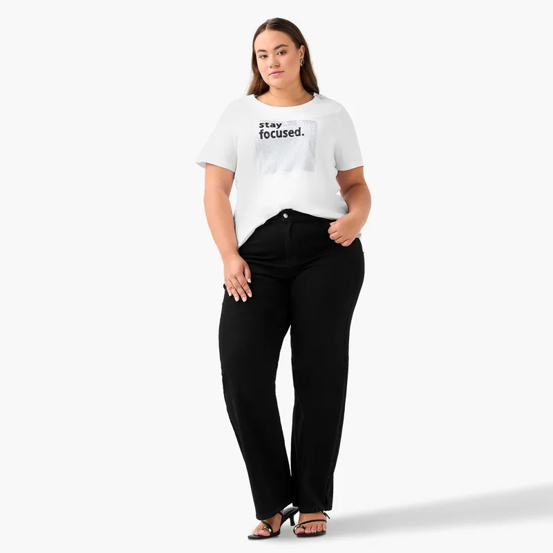  أولا بوبكن Plus Size Ulla Popken Printed T-shirt