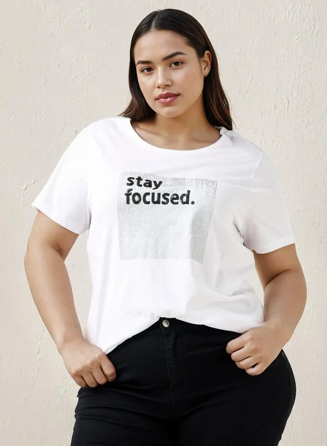 Ulla Popken Plus Size Ulla Popken Printed T-shirt