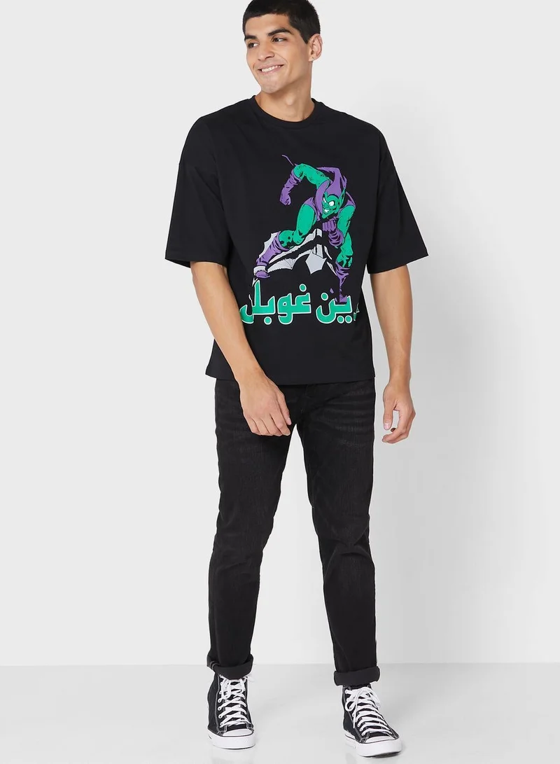 Marvel  Green Goblin Oversize T-Shirt for Men | Best Price UAE