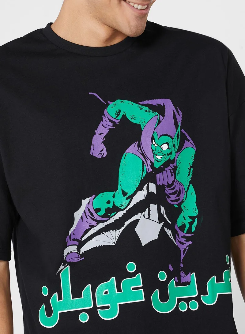 Marvel  Green Goblin Oversize T-Shirt for Men | Best Price UAE