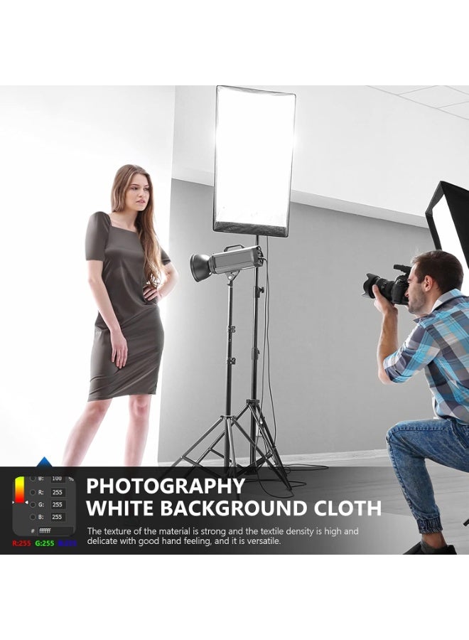 Neewer 6x9 feet/1.8x2.8 meters Photo Studio 100 Percent Pure Muslin Collapsible Backdrop Background for Photography, Video and Television (Background Only) - White - Image 4