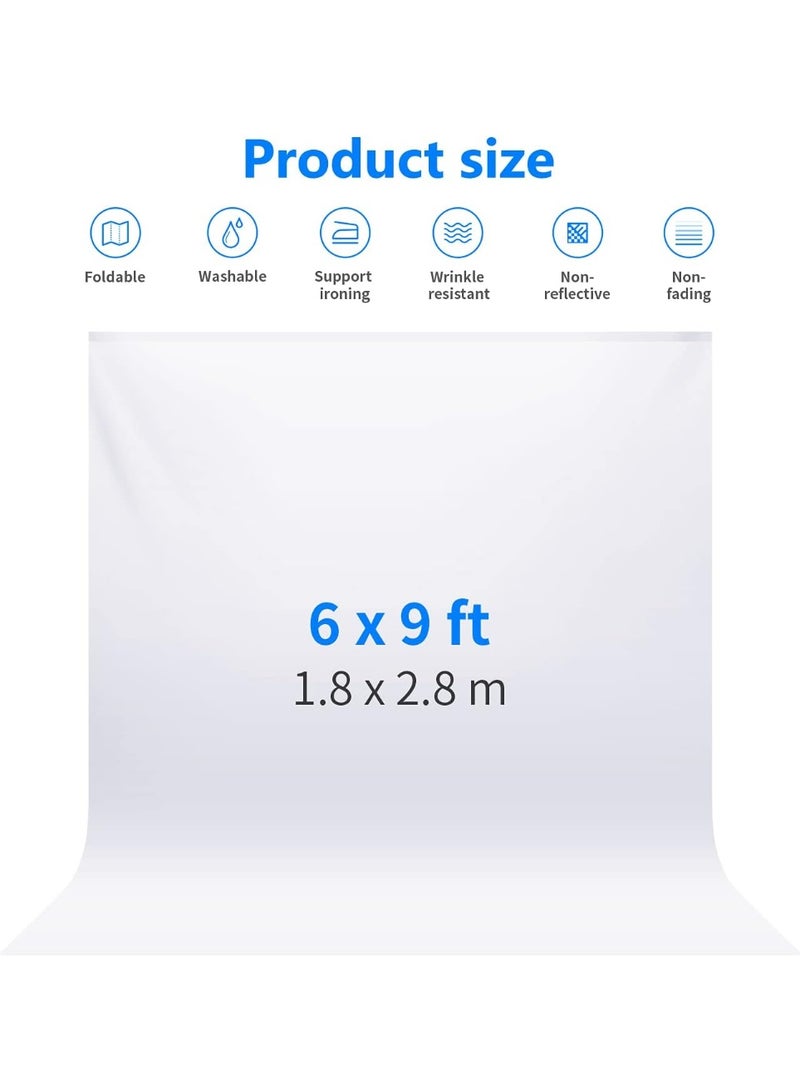Neewer 6x9 feet/1.8x2.8 meters Photo Studio 100 Percent Pure Muslin Collapsible Backdrop Background for Photography, Video and Television (Background Only) - White - Image 2
