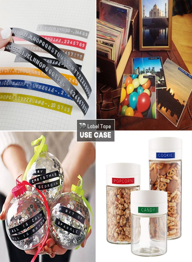 3D Plastic Embossing Label Tape Refill for DYMO 12965 1610 Label Maker with 3/8 Inch * 9.8 feet, 1 Roll Silver - Image 3