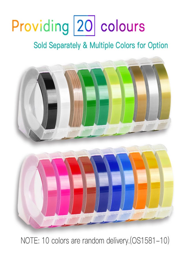 3D Plastic Embossing Label Tape Refill for DYMO 12965 1610 Label Maker with 3/8 Inch * 9.8 feet, 1 Roll Silver - Image 4