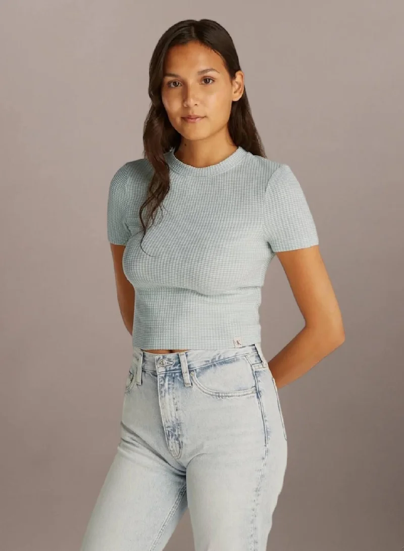 Calvin Klein Jeans Waffle Fitted T-shirt