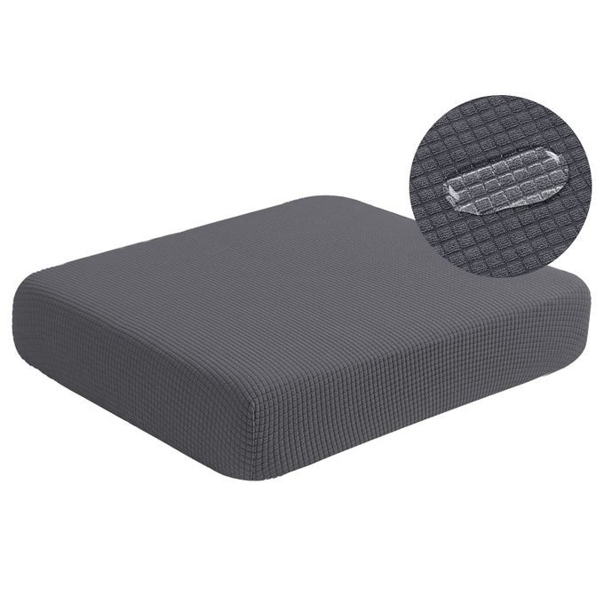 WATER REPELLENT SOFA CUSHION SLIPCOVERS STRETCH SOFA SEAT CUSHION COVER FURNITURE PROTECTOR SLIPCOVERS RV SEAT COVER FOR LIVING ROOM LOVESEAT CUSHION GRAY