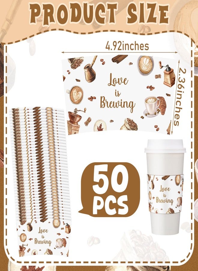 Jingmore مجموعة جينغمور من 50 قطعة من أغطية أكواب القهوة الجاهزة للاستخدام مرة واحدة لحفلات الزفاف وحفلات استقبال المولود الجديد، مثالية لحفلات الزفاف وحفلات استقبال المولود الجديد. - Image 2
