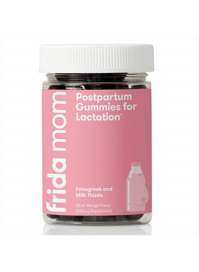 Frida Postpartum Gummies for Lactation| Chewable Supplement Made with Fenugreek + Milk Thistle to Increase Milk Supply| 60 Count  - Image 1