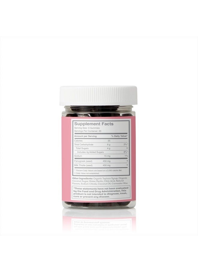 Frida Postpartum Gummies for Lactation| Chewable Supplement Made with Fenugreek + Milk Thistle to Increase Milk Supply| 60 Count  - Image 2