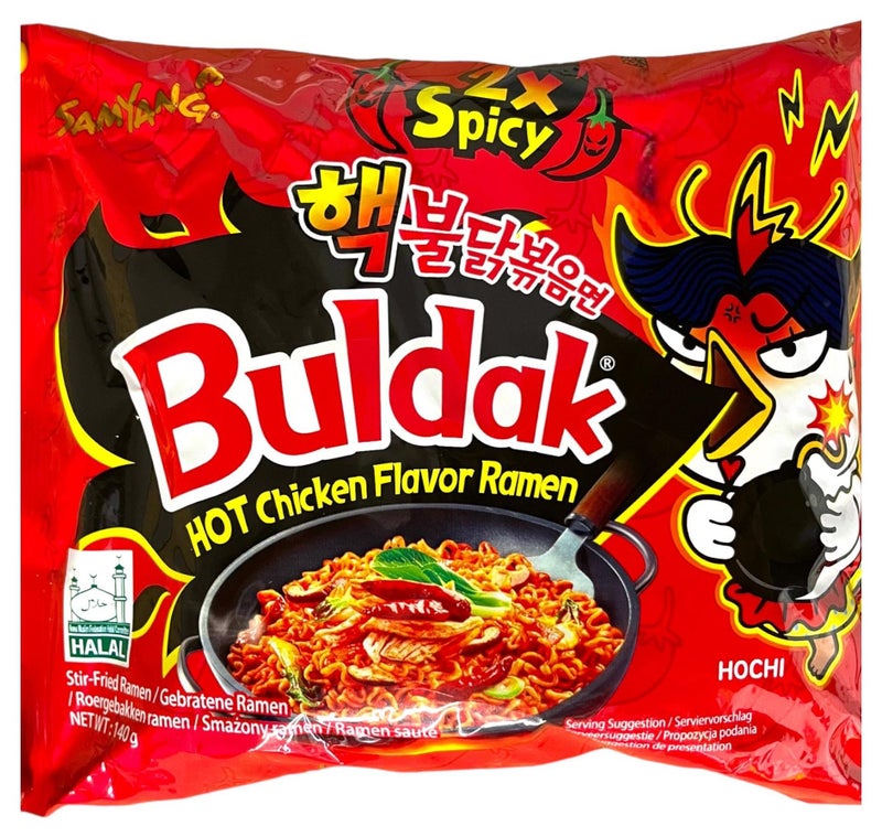 Samyang 2X Spicy Buldak Hot Chicken Flavor Ramen Noodles 140g - Image 1